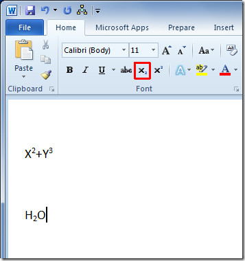 How To Add Subscripts In Word